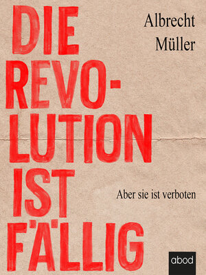cover image of Die Revolution ist fällig